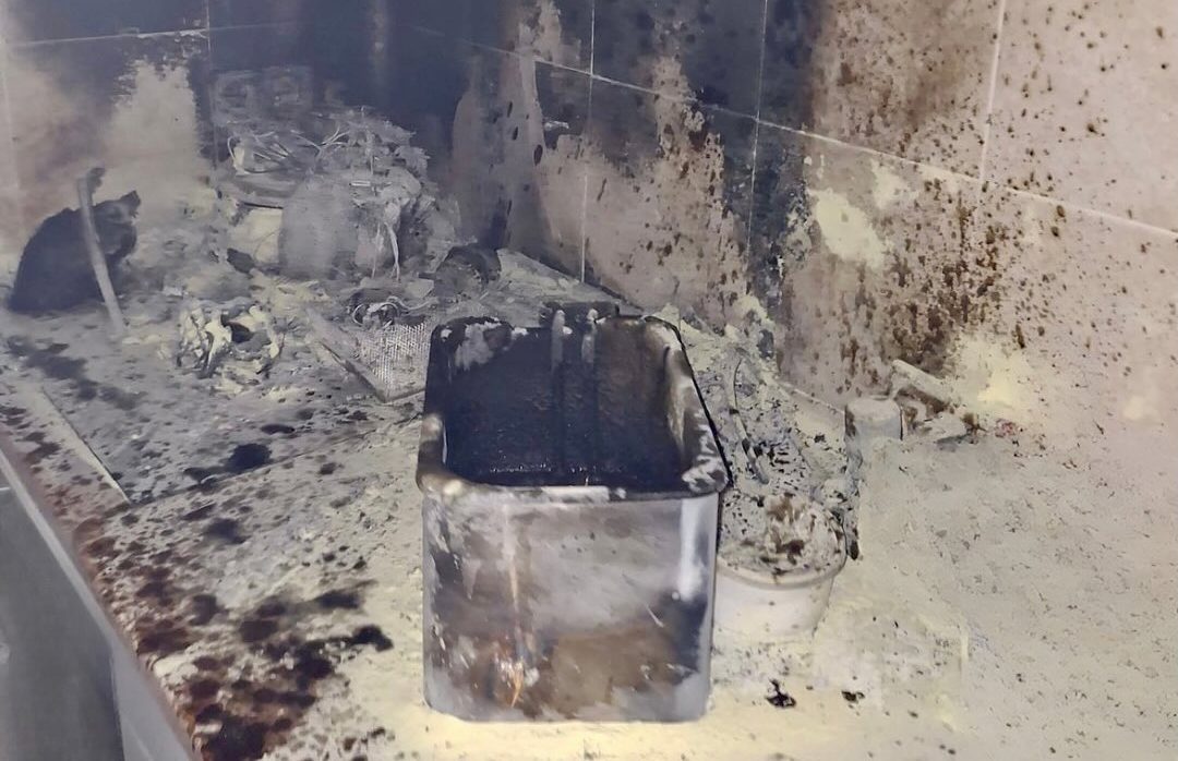 incendio en vivienda San Roque