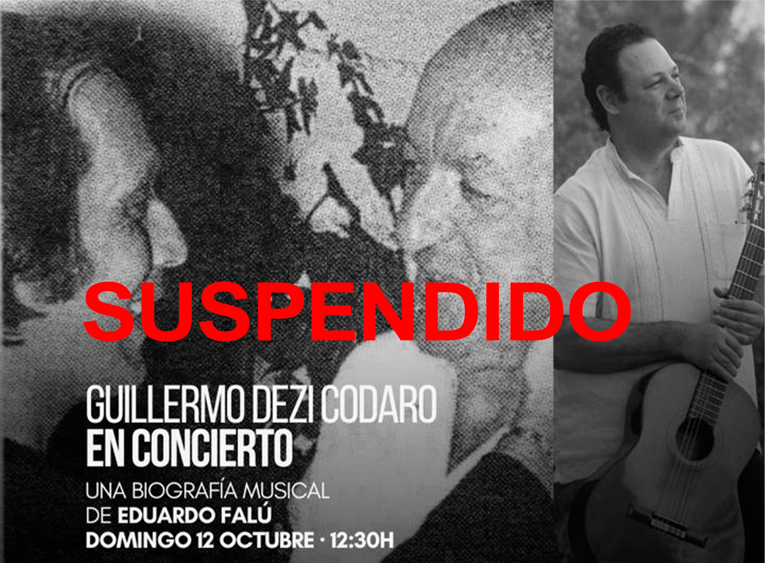 suspensión concierto Eduardo Falú