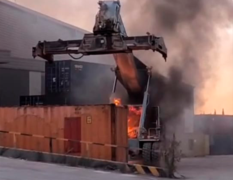 incendio máquina Algeciras