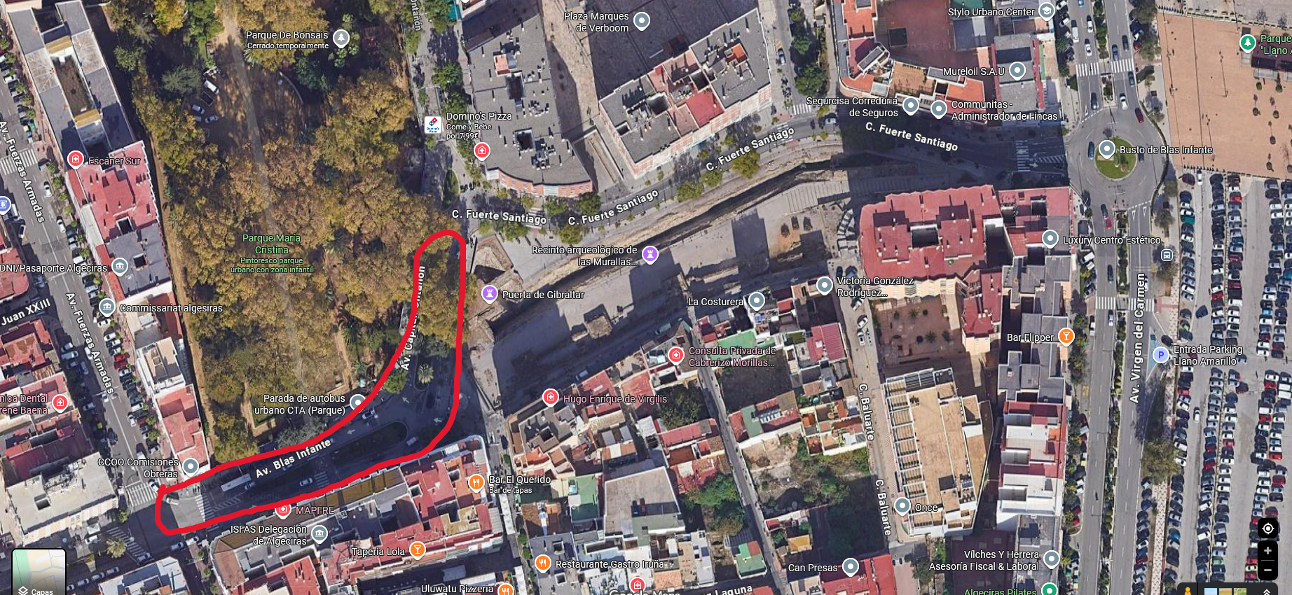 bras en la Avenida Blas Infante alteran el tráfico en Algeciras